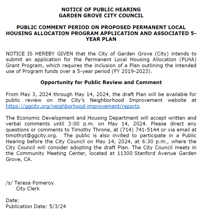 Neighborhood Improvement | City of Garden Grove