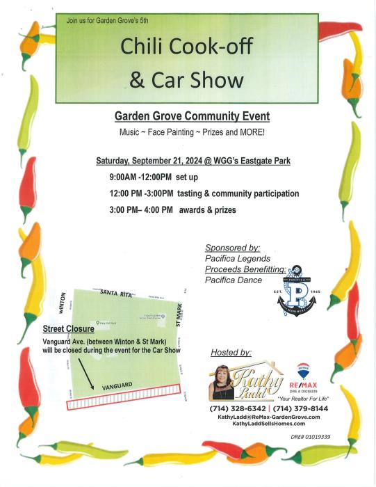 Chili Cook-Off & Car Show flyer.