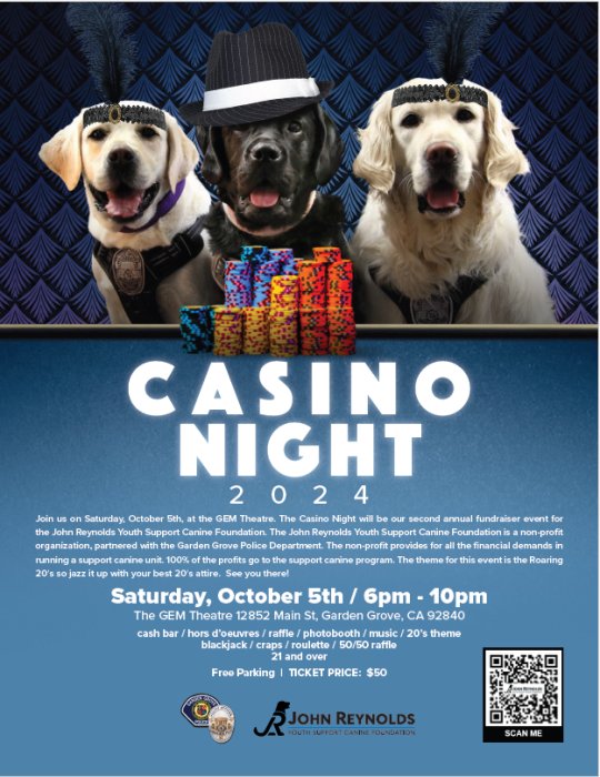 Casino Night 2024 Flyer