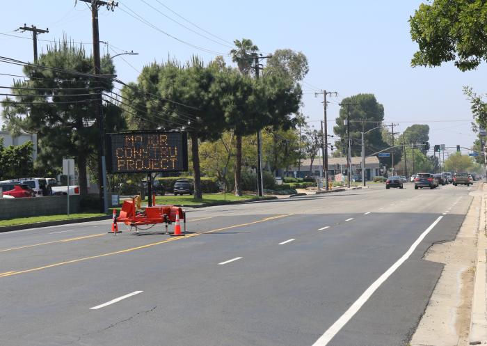 Image of Road with sign that says Major Construction Project