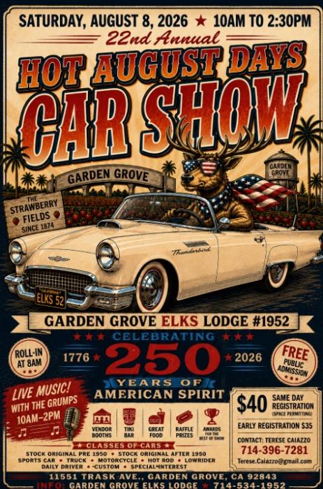 Elks Lodge Hot August Days Car Show