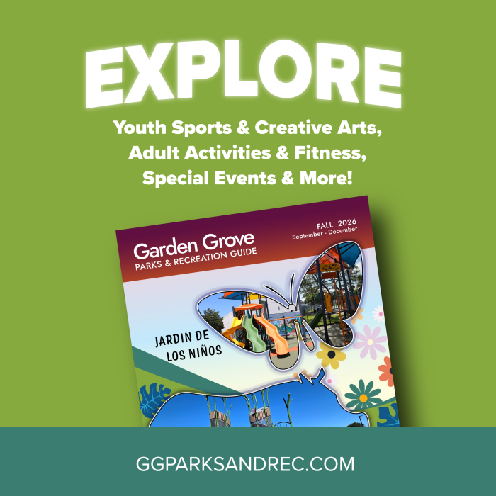 Garden Grove’s Parks and Recreation Guide Offers Fall Programs, Classes, And Events