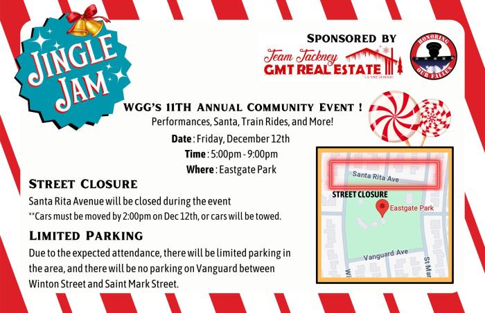 Jingle Jam Street Closure