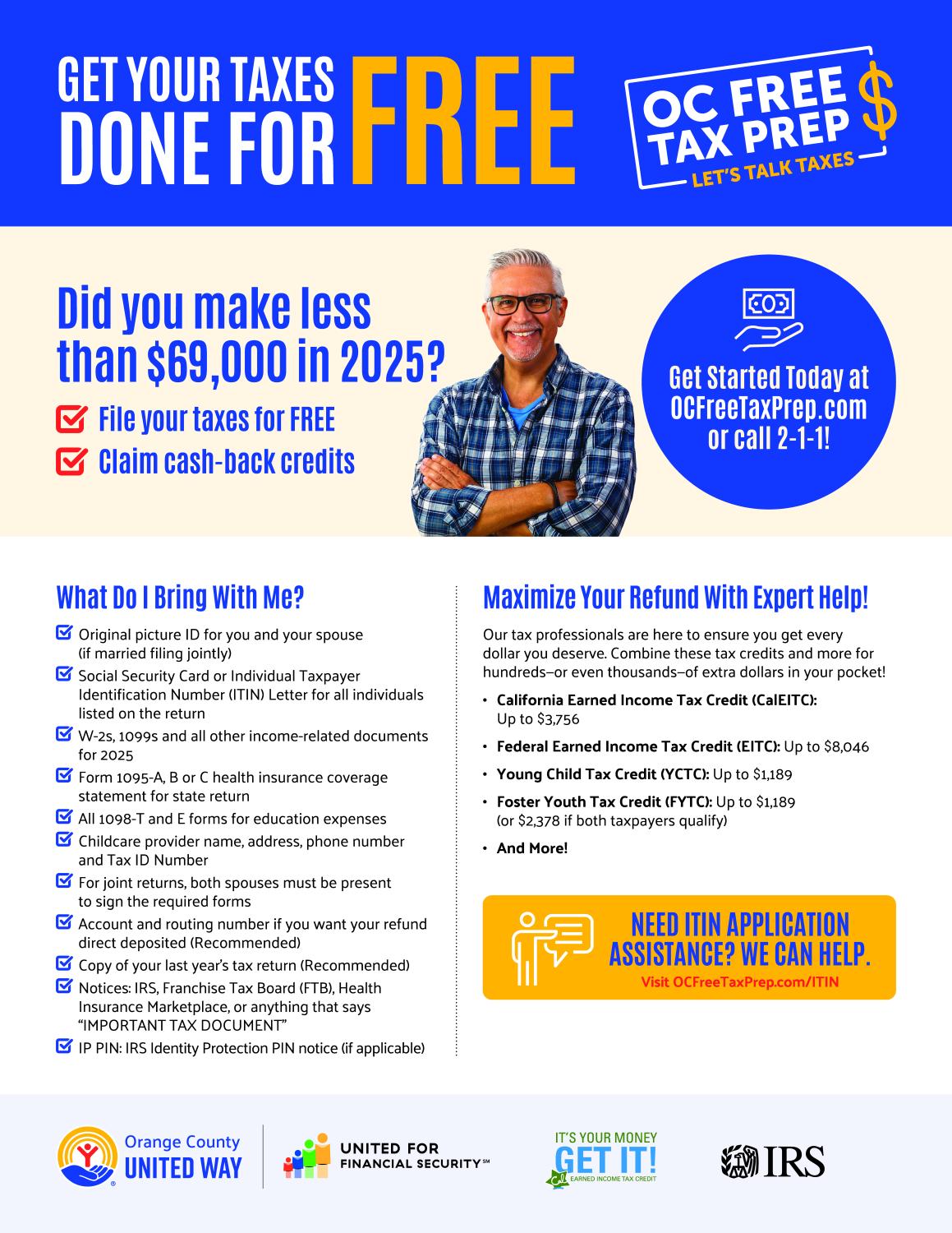 OC Free Tax Prep Flyer