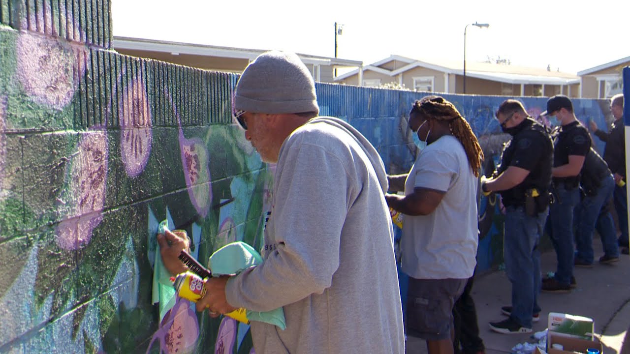 Mural Clean Up in Garden Grove's Palma Vista Neighborhood
